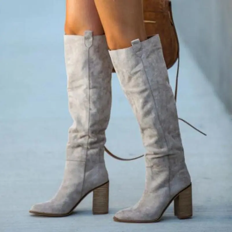 Women's high boots - Grey