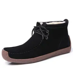 Plush Martin boots - Black - View 1