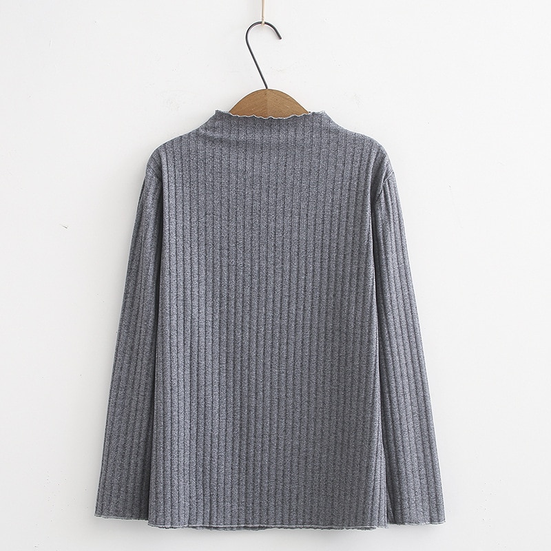 Solid color high stretch bottoming shirt