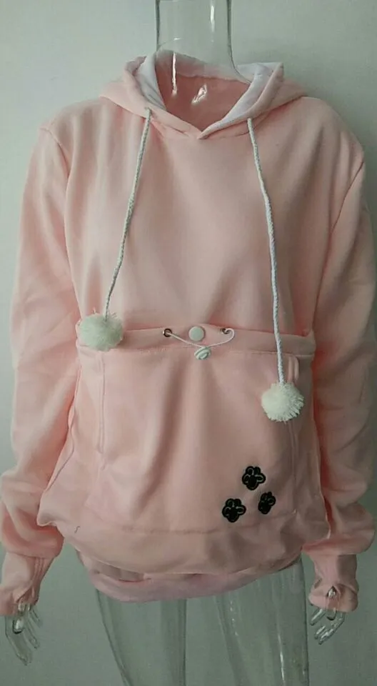 Meow Planet Show Big Pocket Sweatshirt Pink - Shop at LoveMi