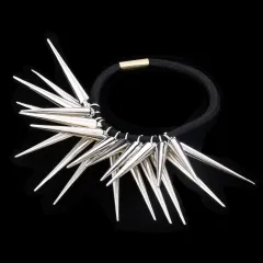 Piercing rivet hair ring - Silver - View 1