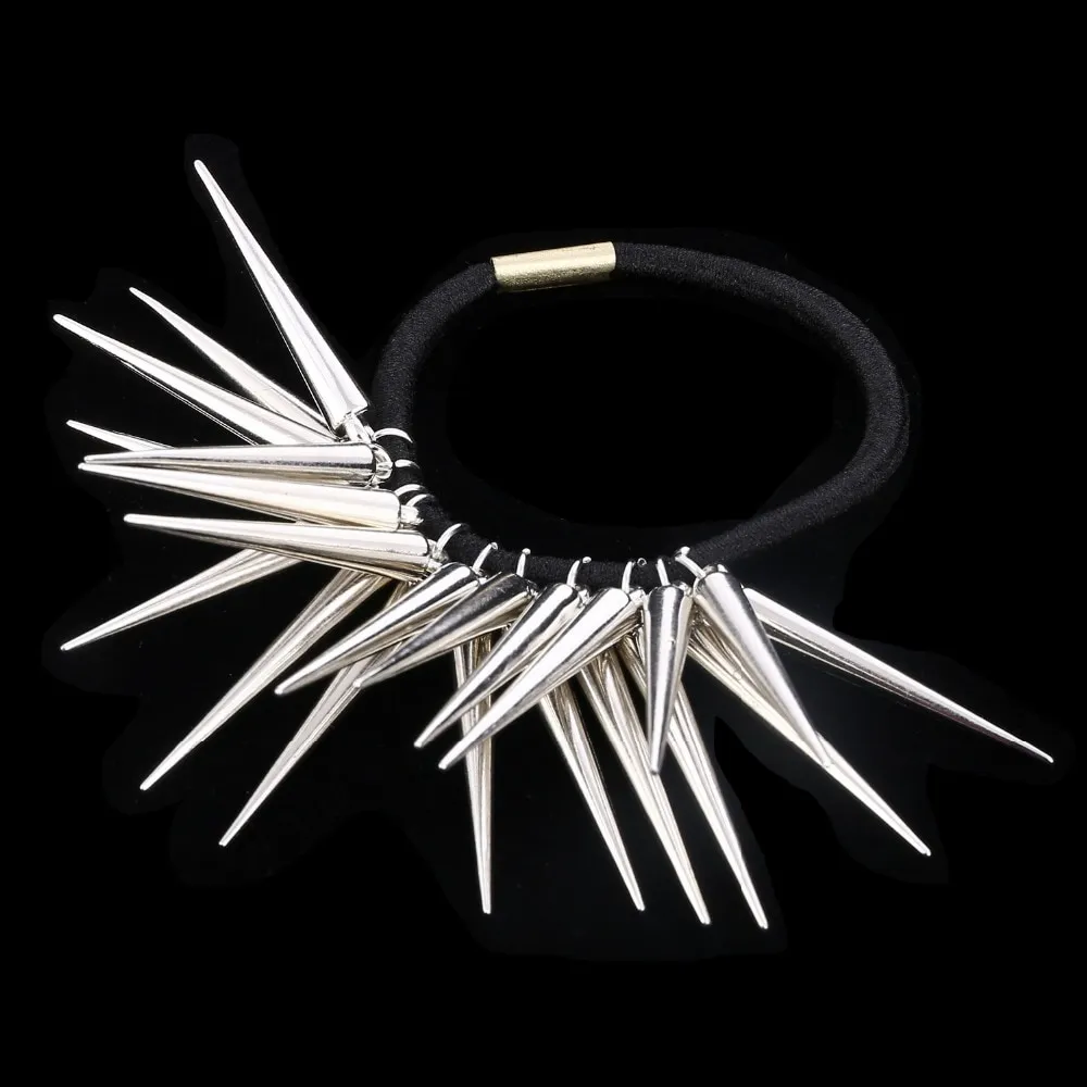 Piercing rivet hair ring - Silver