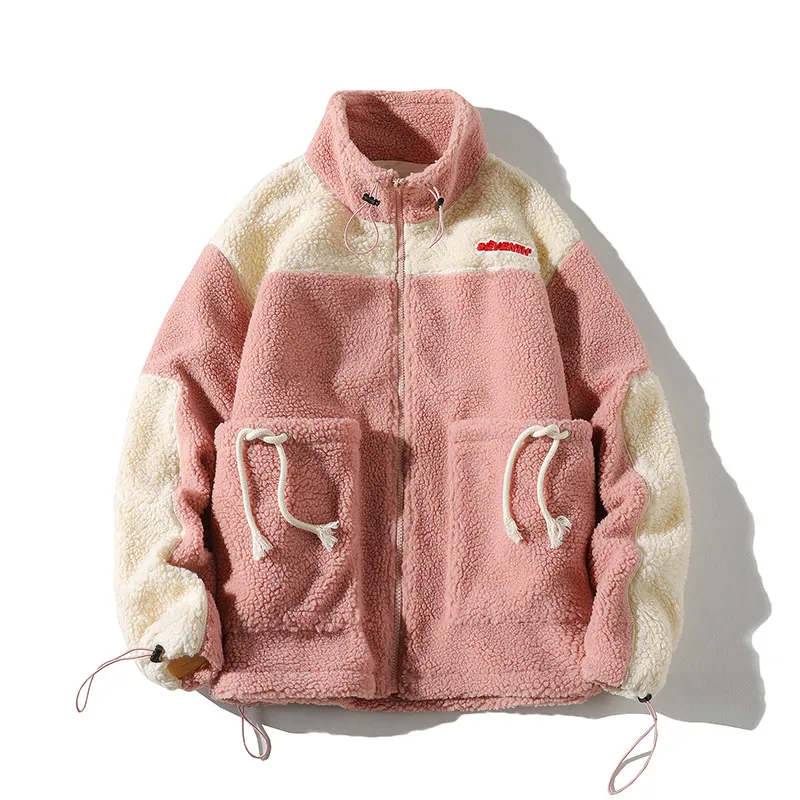 Lamb wool sweater coat - Pink
