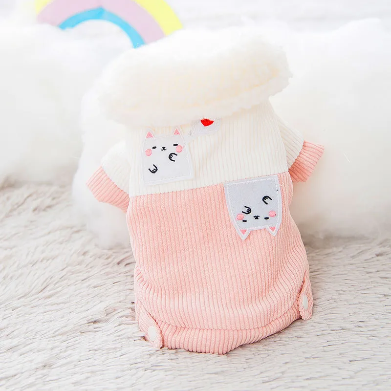 Cartoon pet cotton - Pink White