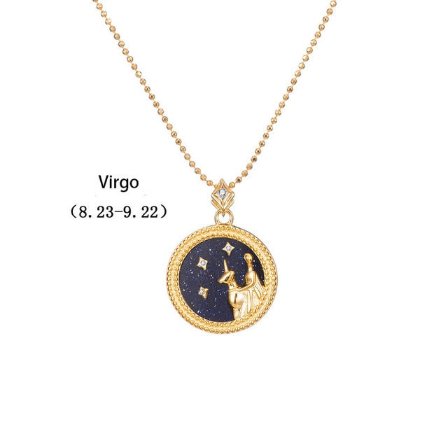 Shell necklace with twelve constellations