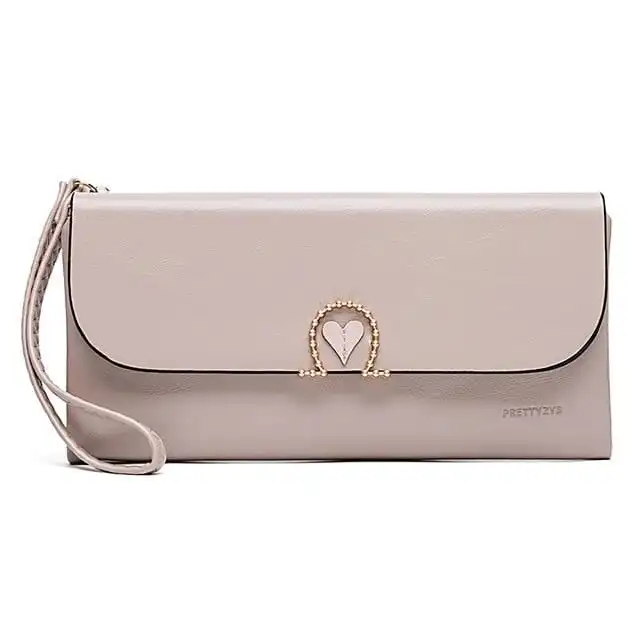 Three fold wrist band Wallet Beige - Shop at LoveMi