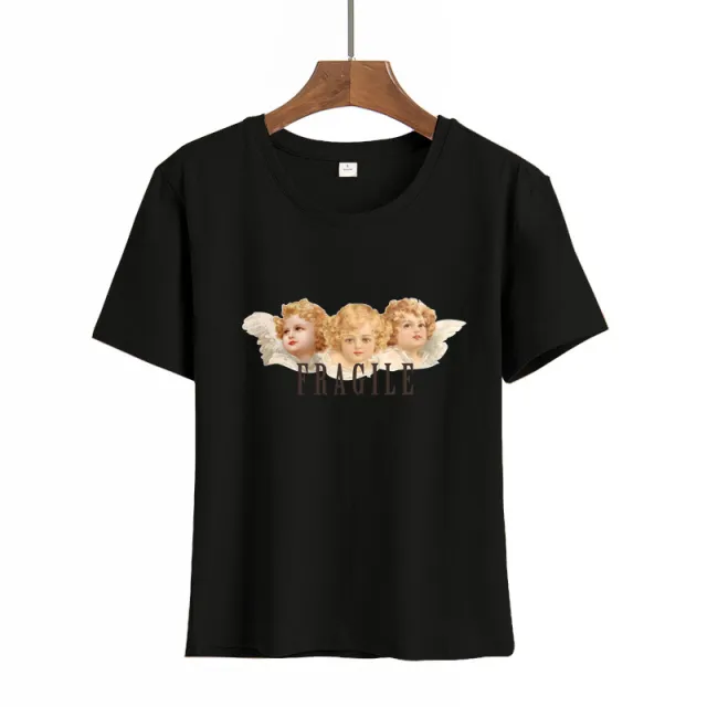 Women's short sleeve t shirt Black - Shop at LoveMi