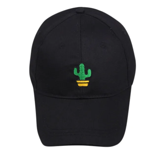 Cactus Embroidered Baseball Cap Black - Shop at LoveMi