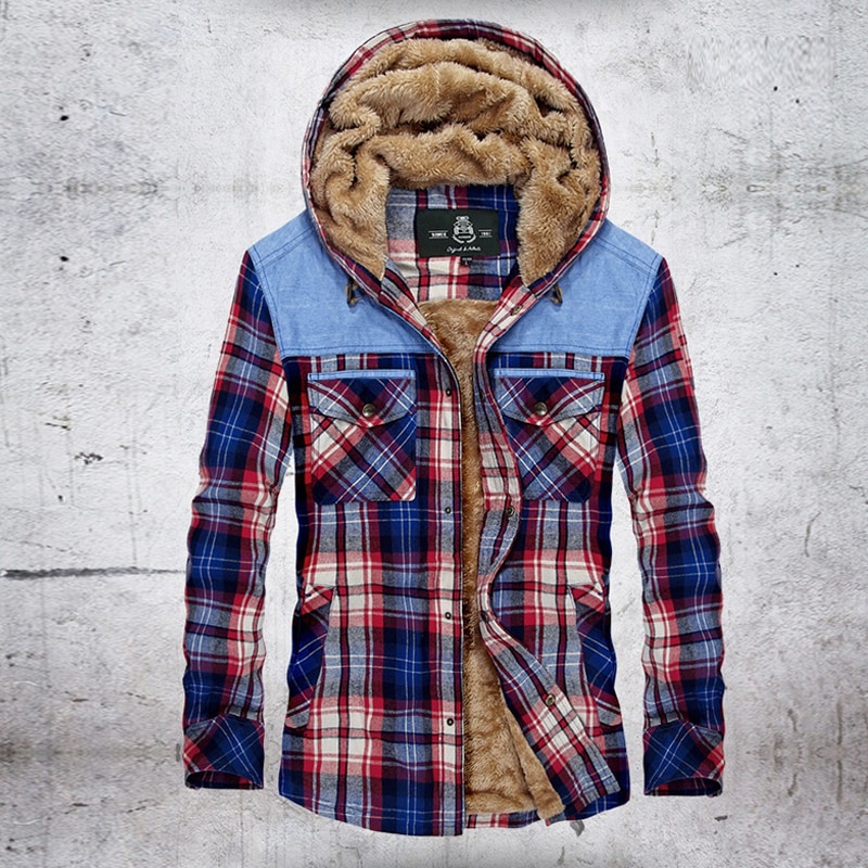 Title 3, Plaid Hooded Shirt