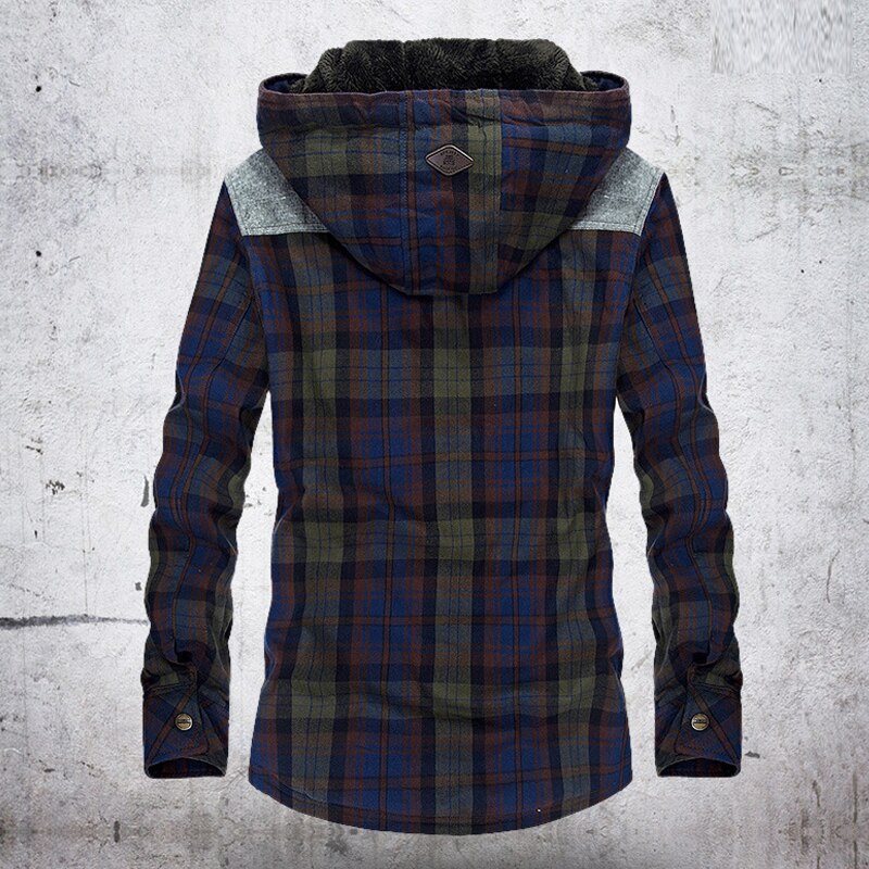 Title 6, Plaid Hooded Shirt