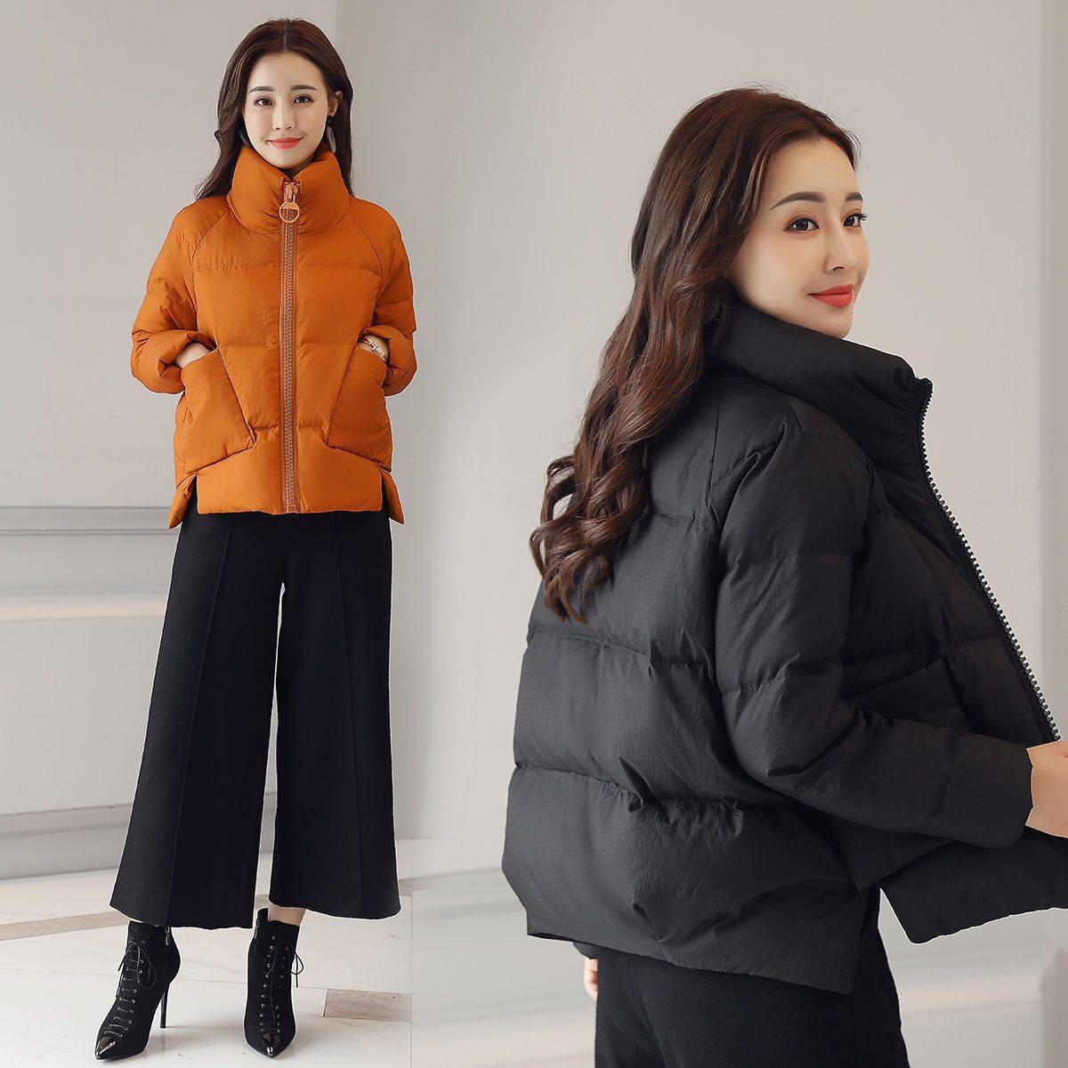 Slim padded short padded jacket