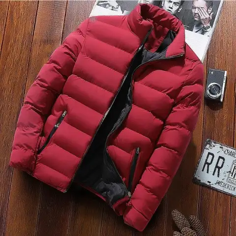 Stand Collar Cardigan Padded Jacket