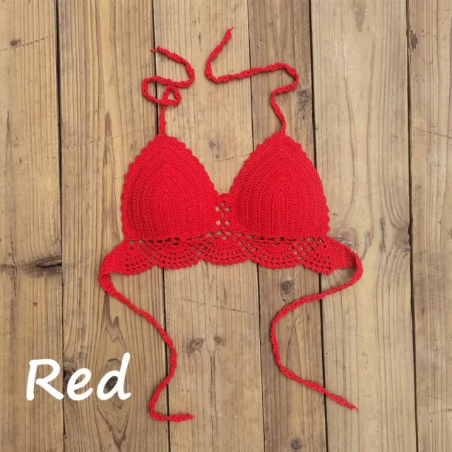 Boho crochet bra Red - Shop at LoveMi