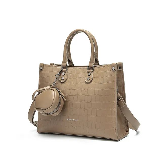 Stone pattern shoulder bag Khaki - Shop at LoveMi