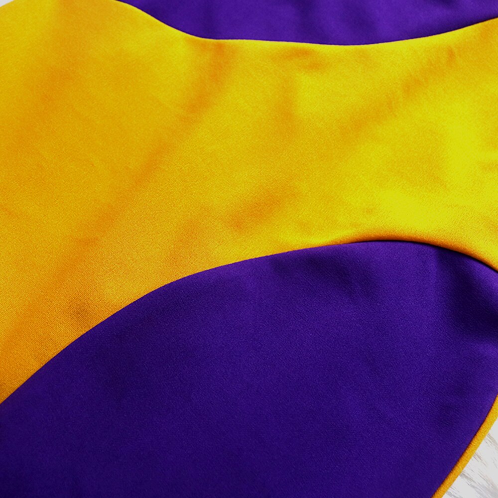 Sleeveless colorblock slim dress