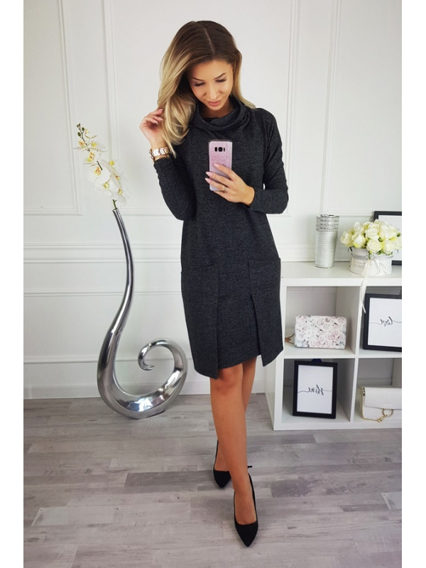 Long sleeve big pocket dress