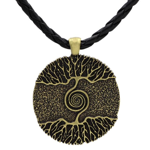 World tree double sided pendant Skin Gold - Shop at LoveMi