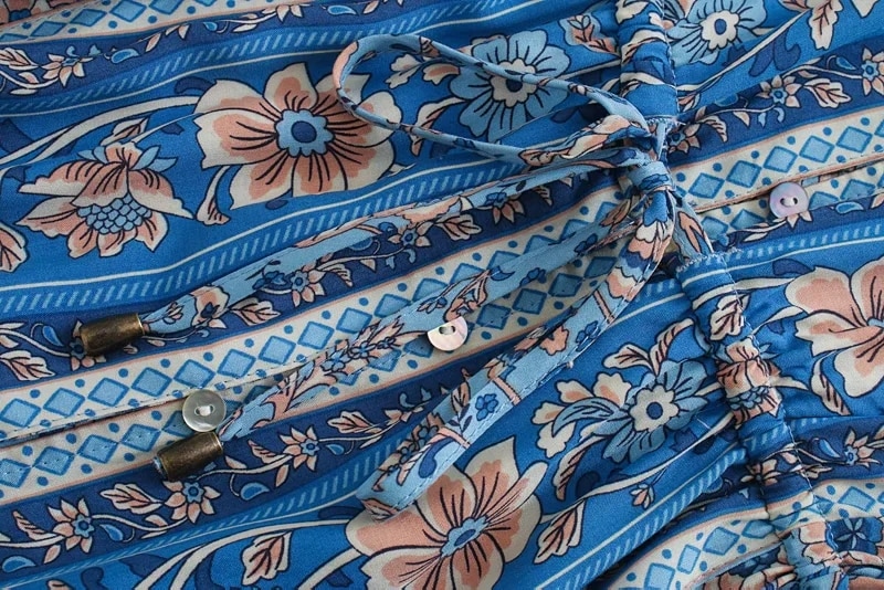 Printed long sleeve dress