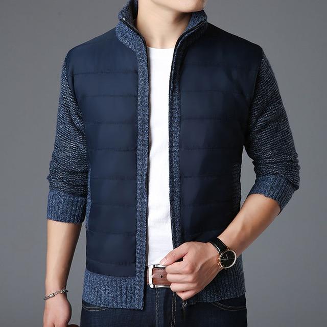 Men's zip knit cardigan
