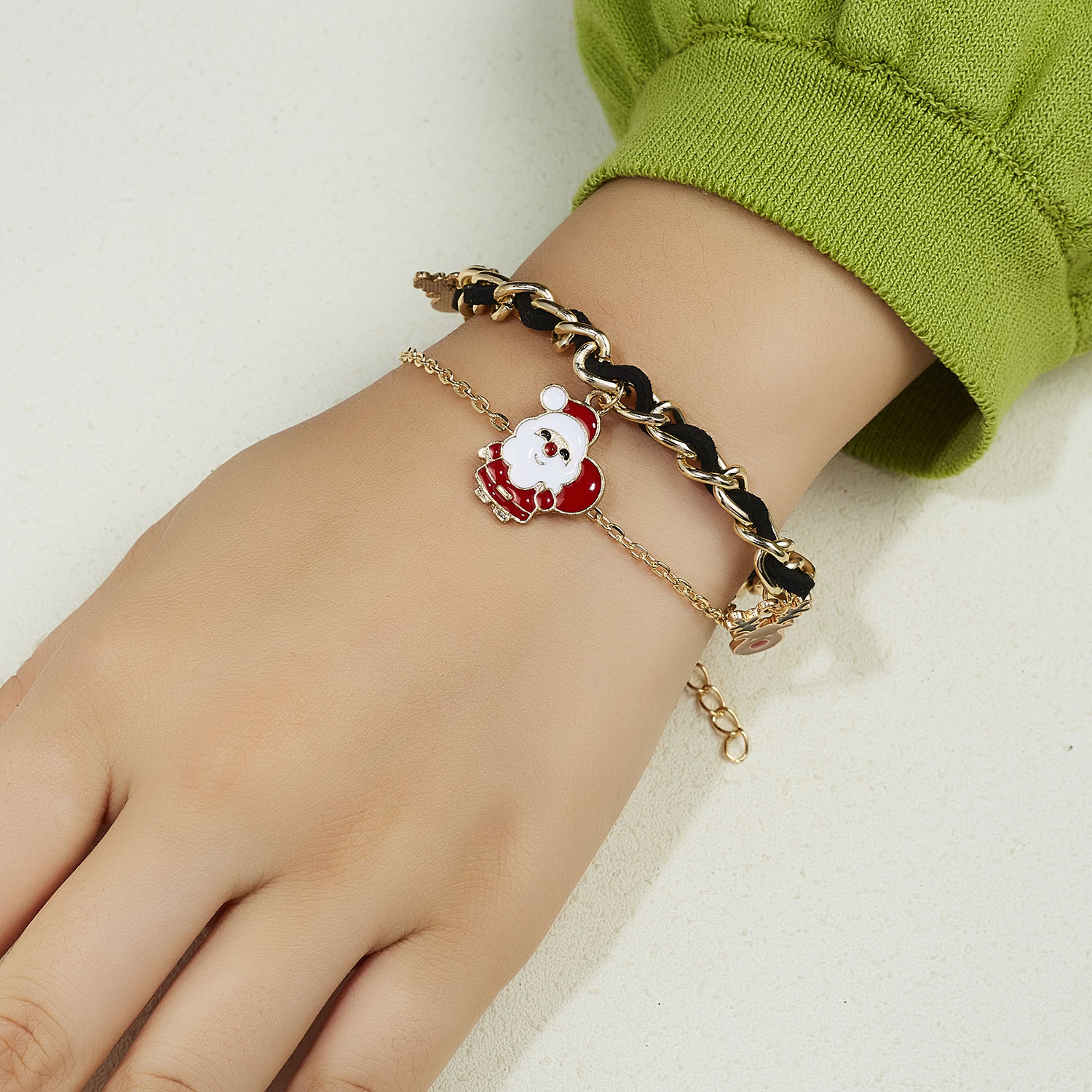 Christmas multi-layer braided bracelet
