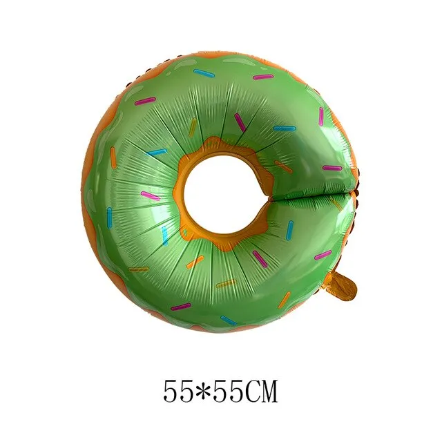 Children's toy party decorated aluminum balloon - Green Doughnut