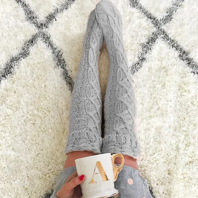 Autumn and Winter Stockings Over the Knee High Socks