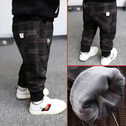 New Style Baby Wear Plush Trousers in Winter