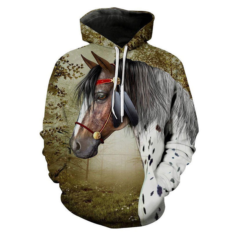 Horse 3D printed Hoodie