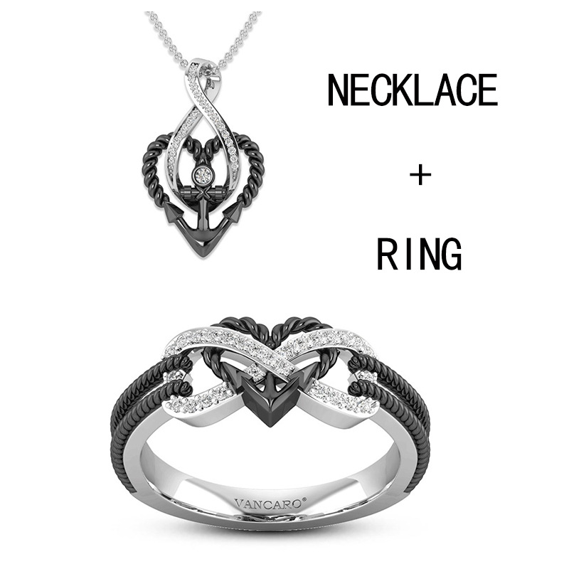 خاتم قلادة بشكل المرساة