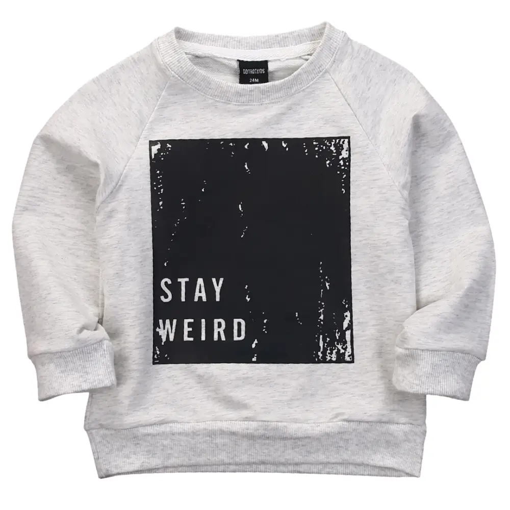 Spring and Autumn Kids Sports Letter Printed Sweater