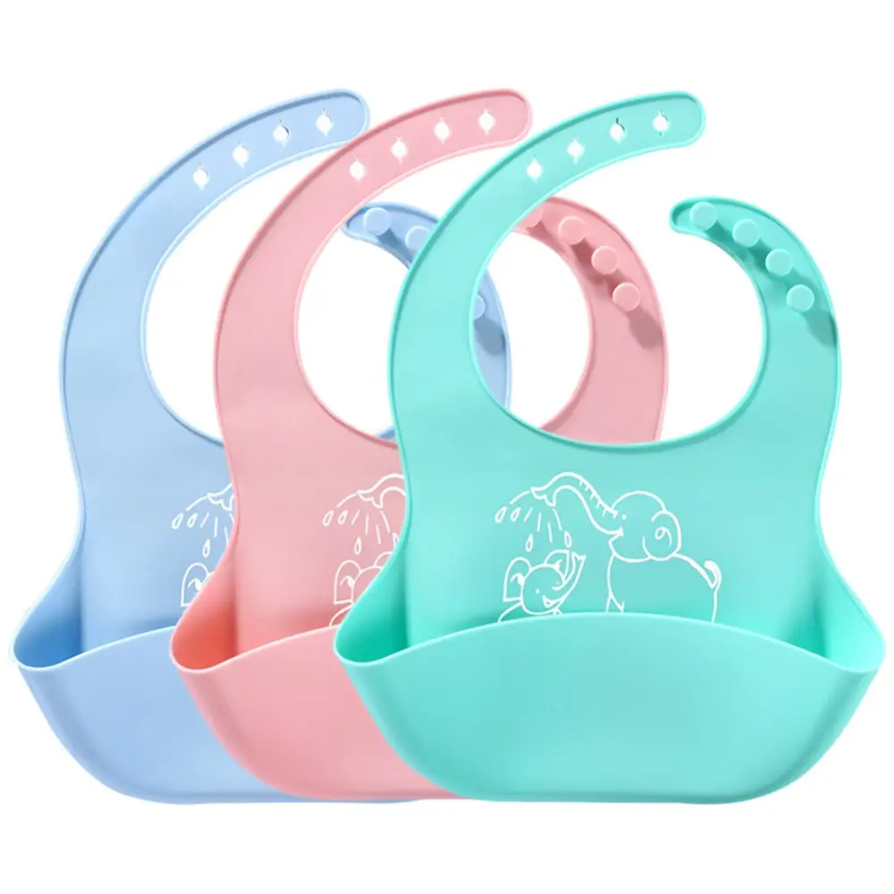 Baby Food Bib Meal Silicone Saliva Bag