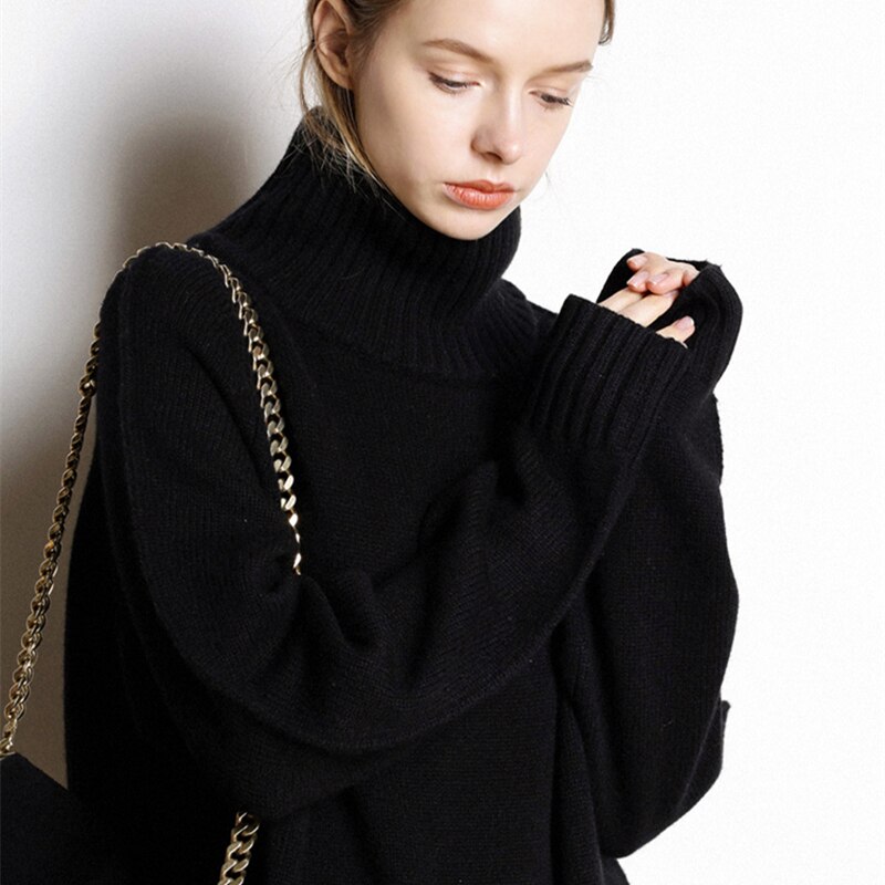 Loose and lazy plus size sweater base dress