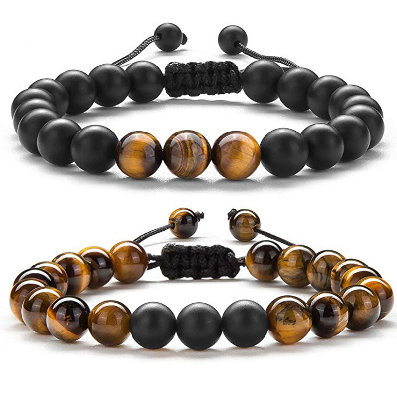 Tiger eye stone lovers Bracelet frosted jewelry