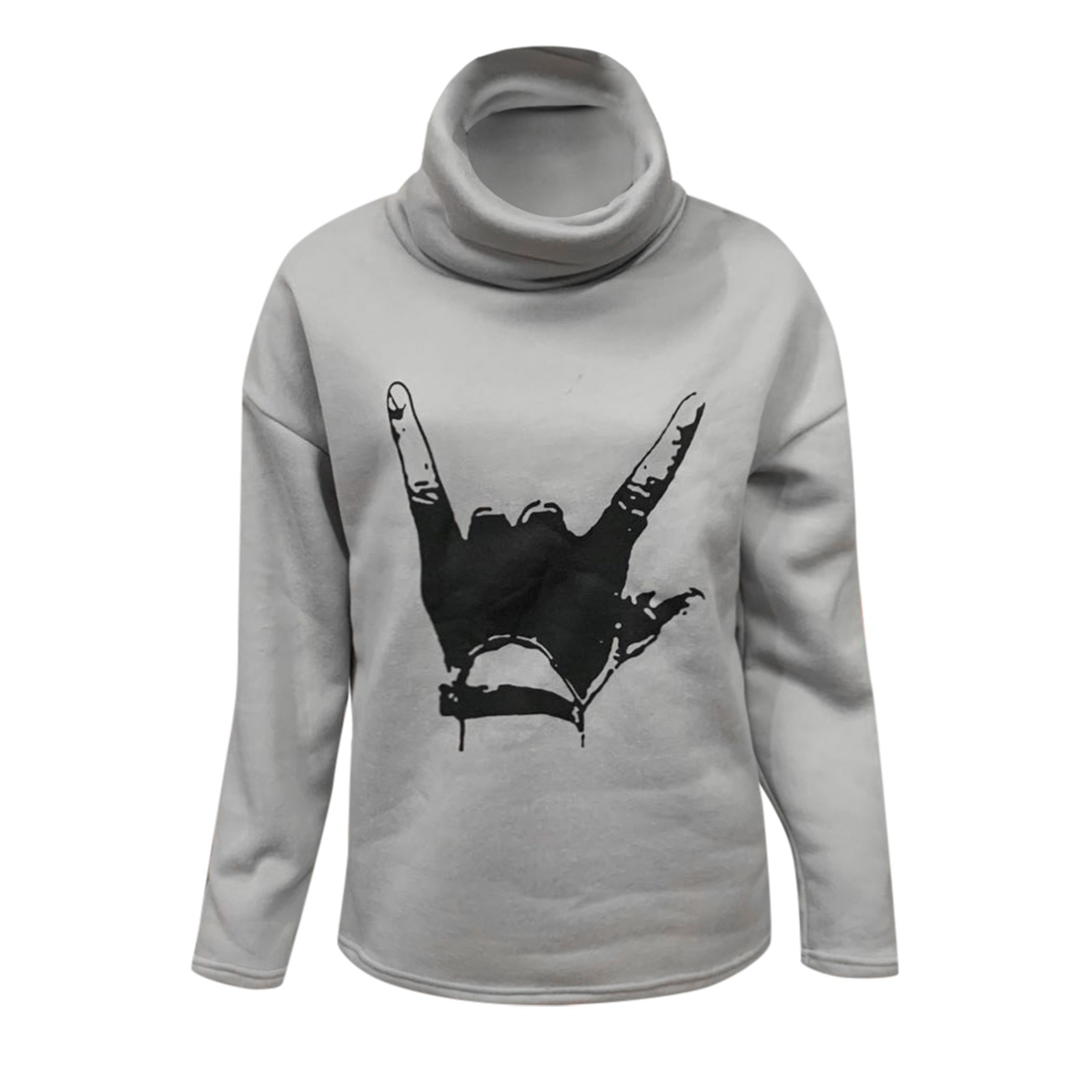 Printed loose-fit women's sweater