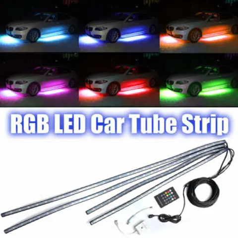 1 Drag 4-5050 Colorful Voice Control Car Chassis Light