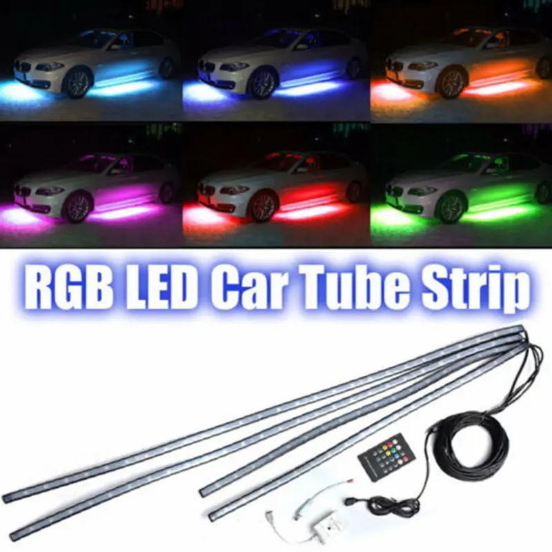 1 Drag 4-5050 Colorful Voice Control Car Chassis Light
