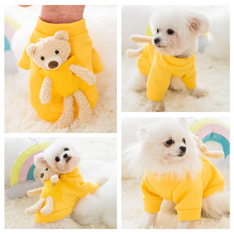 Cat cute teddy bear pet clothes two-legged clothes — view 2