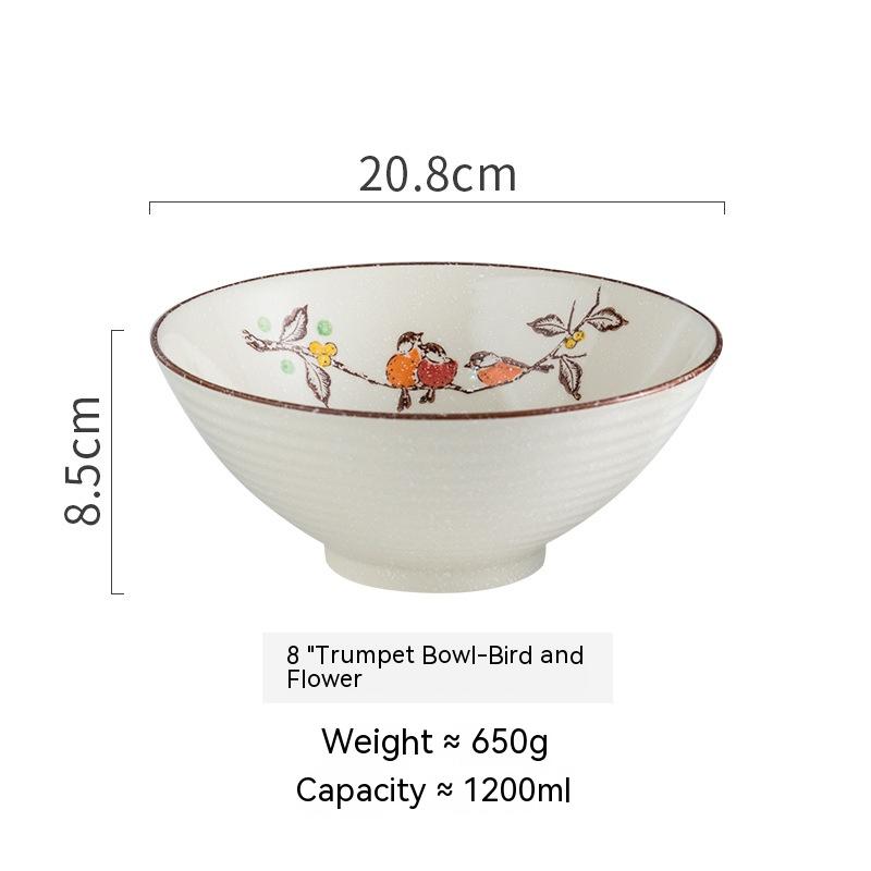 8inch Bowl Flowers And Birds