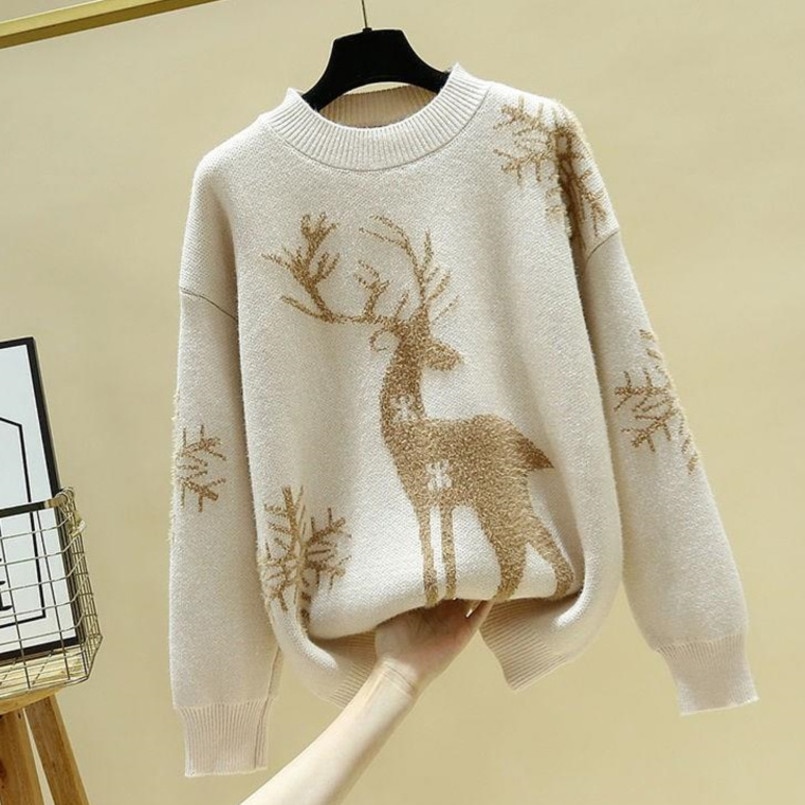 New autumn and winter loose knit sweater