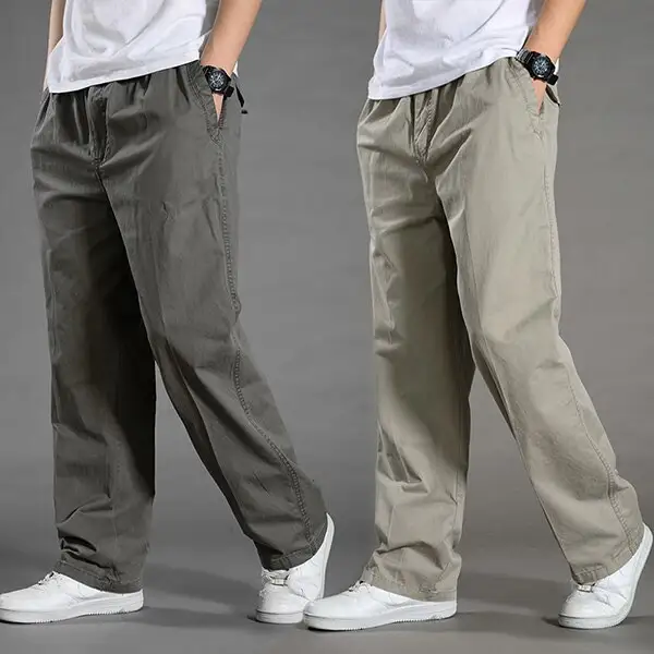 Workwear cropped straight-leg pants