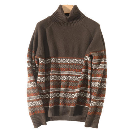 Autumn and Winter new retro jacquard thickened sweater