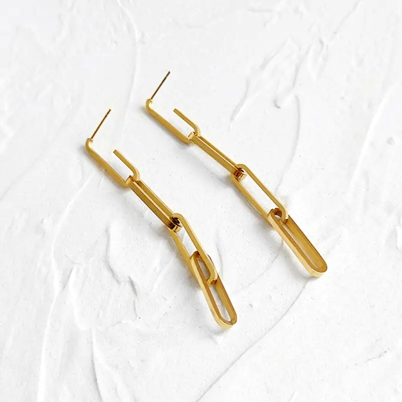 Stainless steel metal earrings