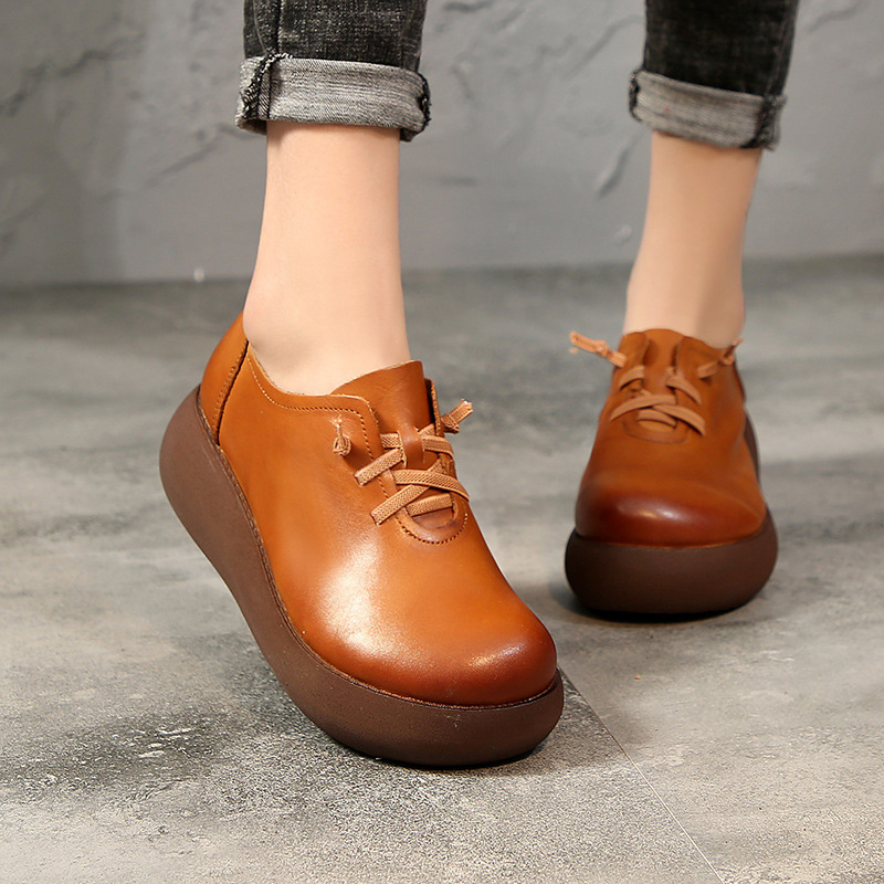 First layer leather casual shoes