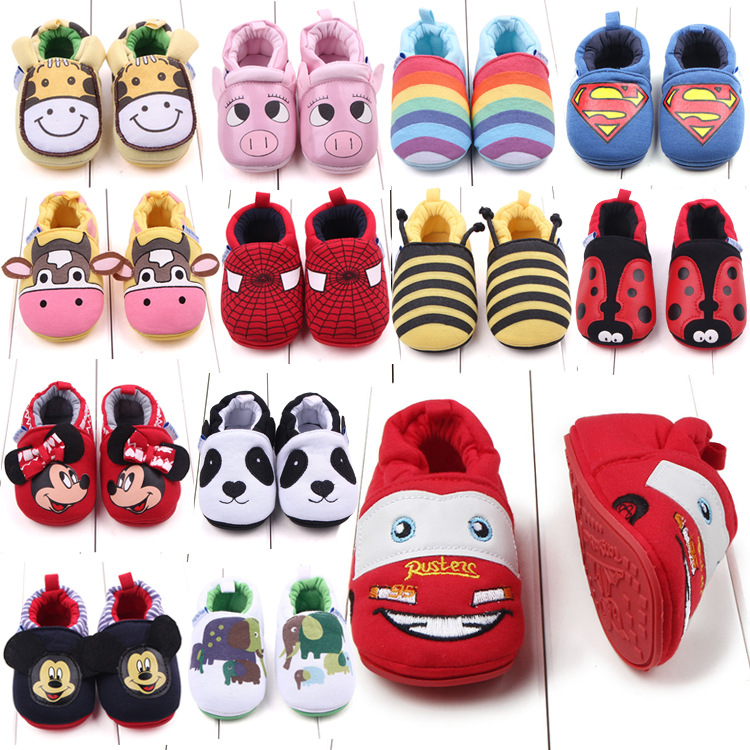 Cartoon antiskid rubber sole baby shoes