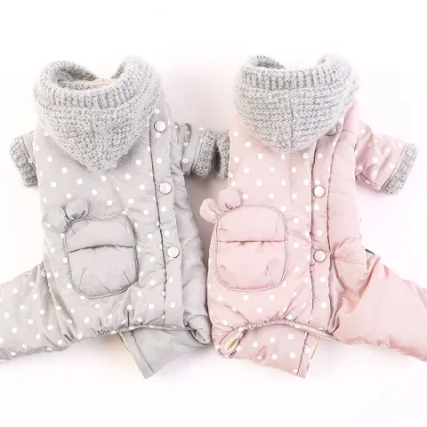 Autumn and Winter Four-legged Small Dog Padded Coat