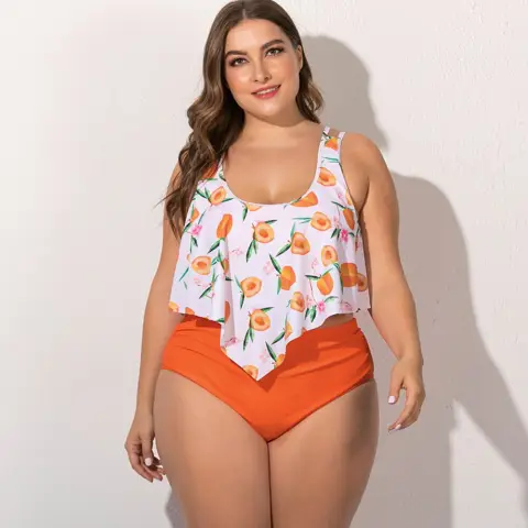 Fat Woman Plus Fat Split Swimsuit