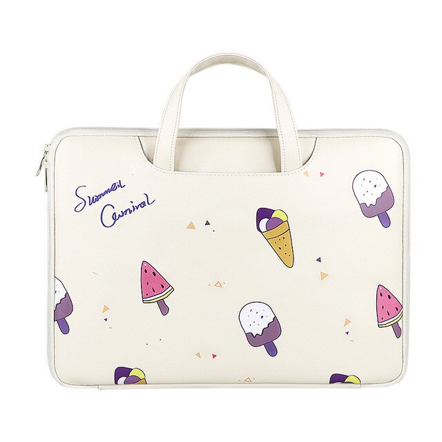 Cartoon fruit laptop bag Cream - Shop at LoveMi