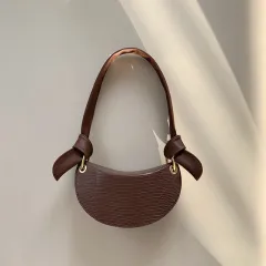 One-shoulder armpit bag women bag all-match crescent bag - Brown - View 1