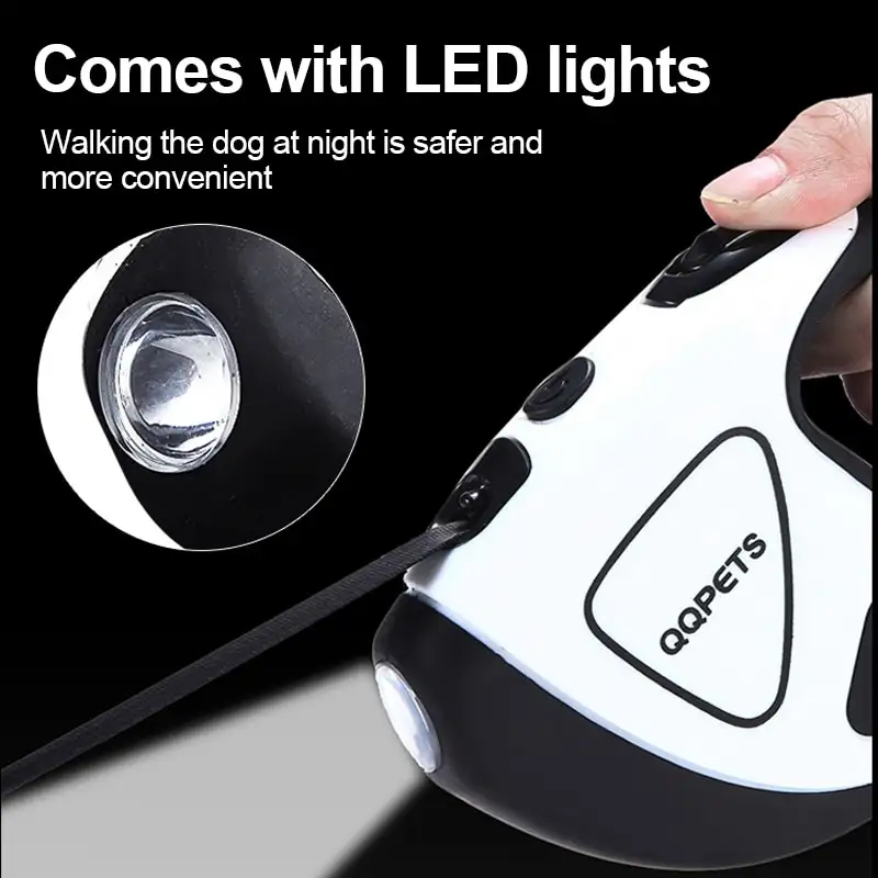 A new type of retractable traction rope for walking dog tractor with light