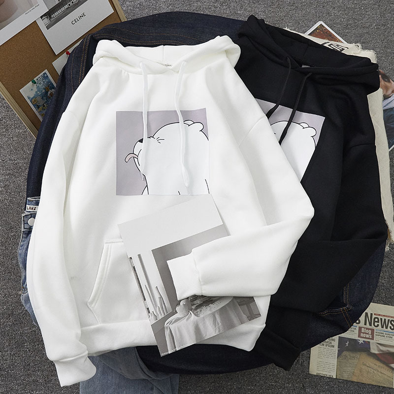 Men's sweater hooded spring and autumn Korean style trendy ins loose student thin couple coat